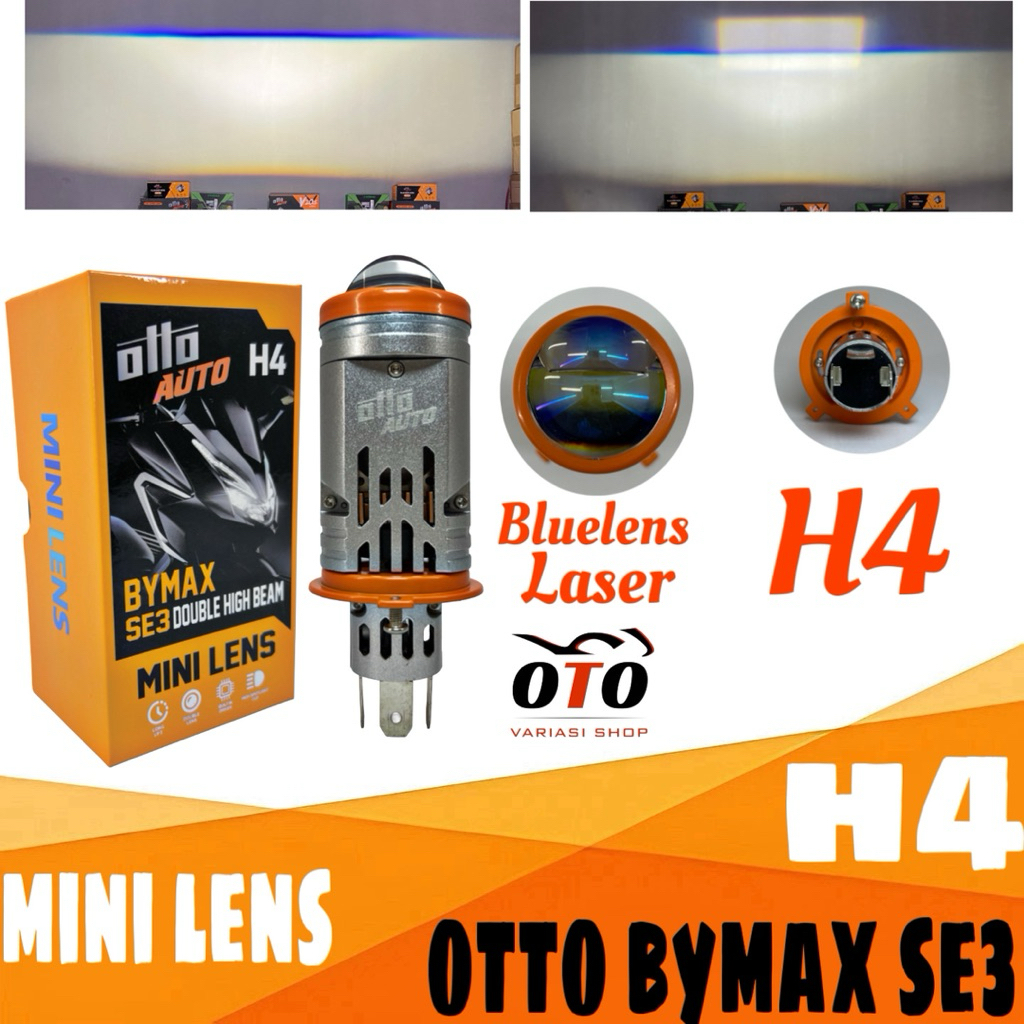 Mini Lens H4 LED 50 Watt Double High Beam untuk Mobil dan Motor