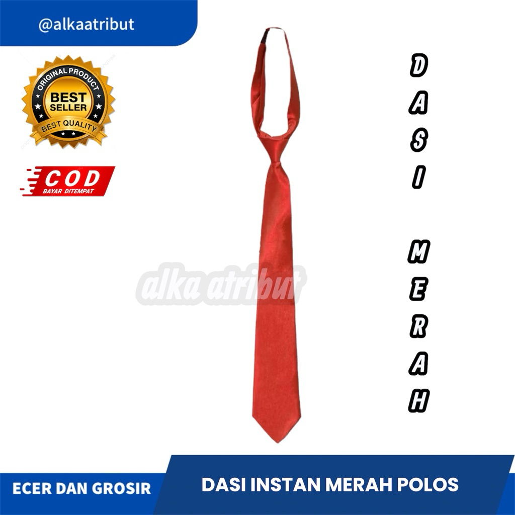 DASI MERAH POLOS INSTAN PRIA WANITA