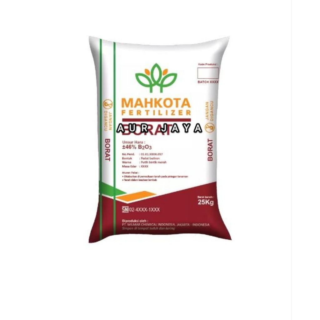 pupuk borate mahkota 25 kg pupuk boron tanaman