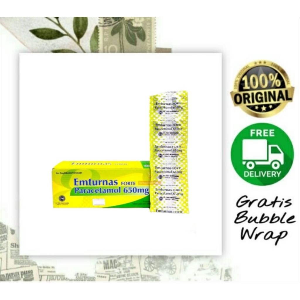 Emturnas Forte 650 mg Strip isi 10 Kaplet Obat Pereda Nyeri Obat Sakit Gigi Obat Penurun Demam