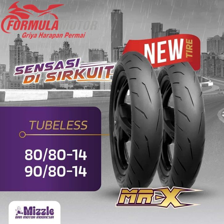 BAN MIZZLE MR-X RING 14 80/80-14 90/80-14 TUBELES FREE PENTIL