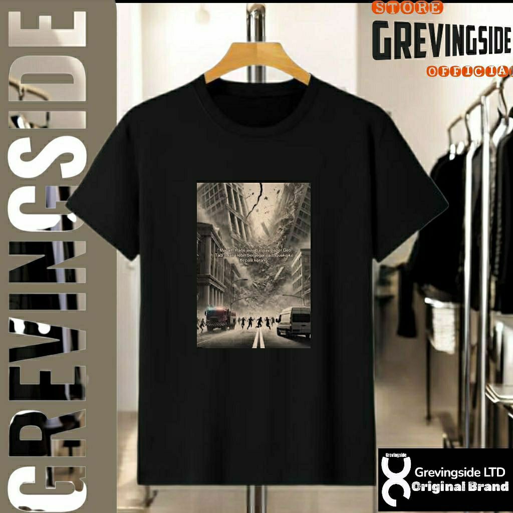 kaos distro original 100% // kaos grevingside local brand // kaos pria terbaru  // kaos motif simple