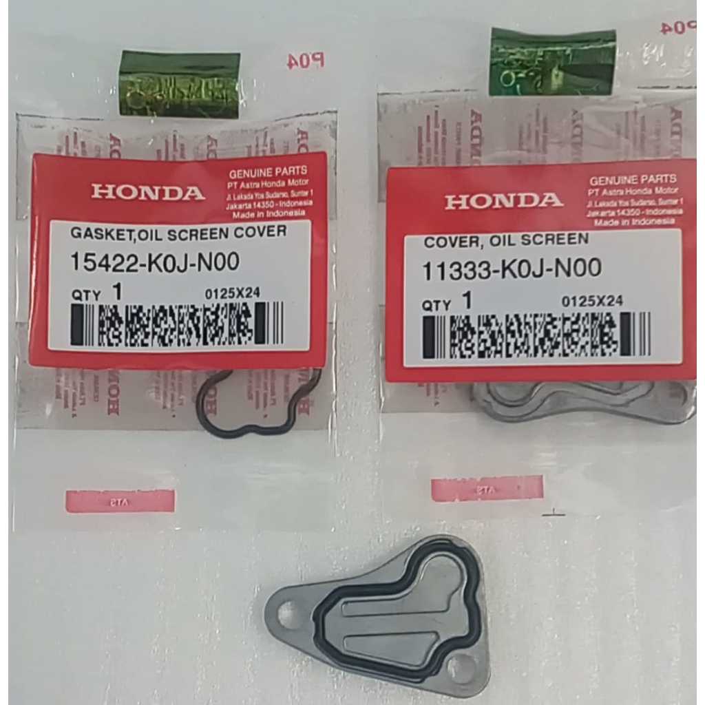 Cover Oil Screen Tutup Bak Oli Mesin Bawah Tutup Cover Filter Saringan Oli + Oring Genio BeAT LED K1