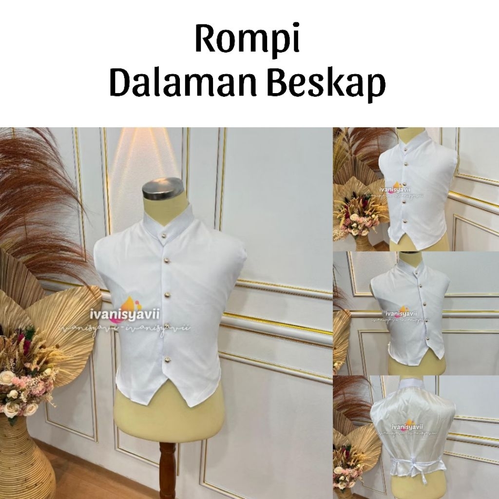 Rompi / Dalaman Beskap / Dalaman Putih, Beskap Hewes