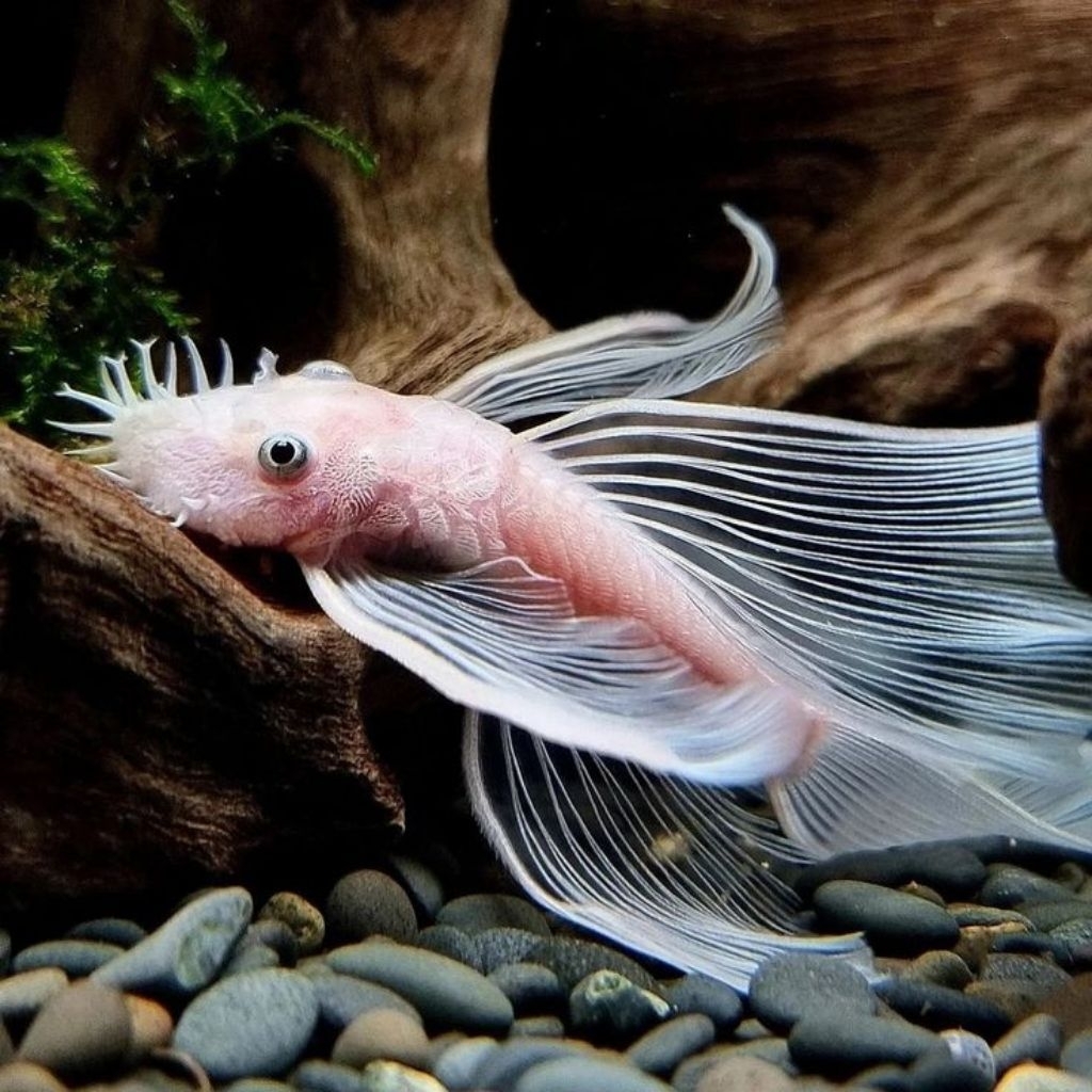 Brushmouth Albino Slayer - Ikan Hias Pembersih Lumut Algae Aquascape