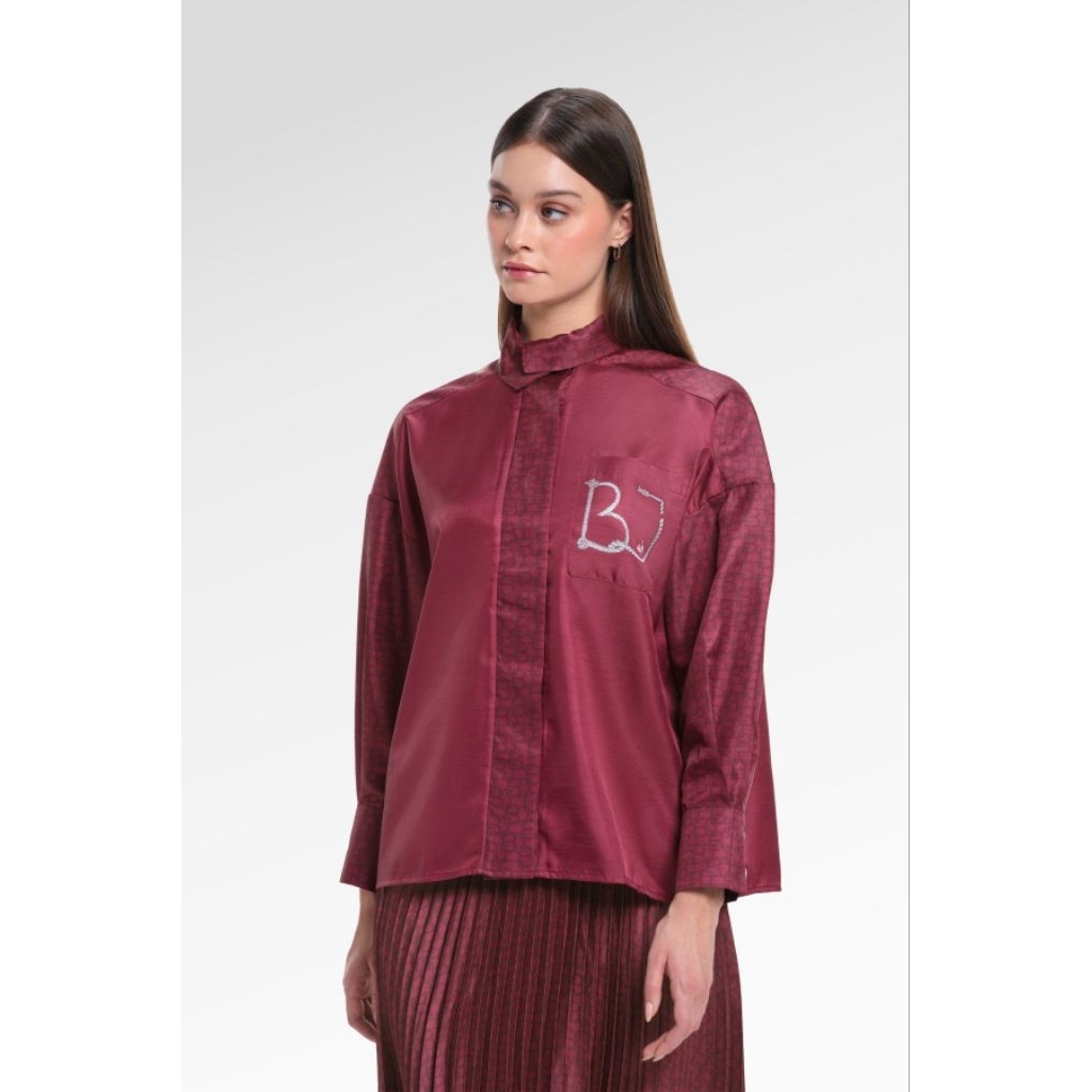 Atasan Benang Jarum Top Shirts Monogram Oversize Nauticagram Benang Jarum BJ M/L Sale