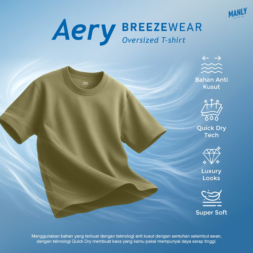 Aerysm Breeze Wear Oversized T-Shirt with Quick Dry Tech