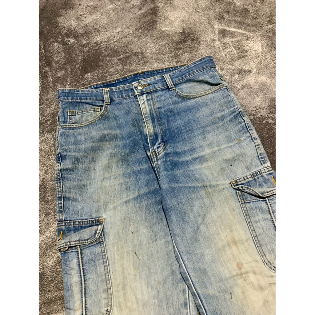 jeans cargo celana panjang pria cargo blue jeans cargo jeans korea