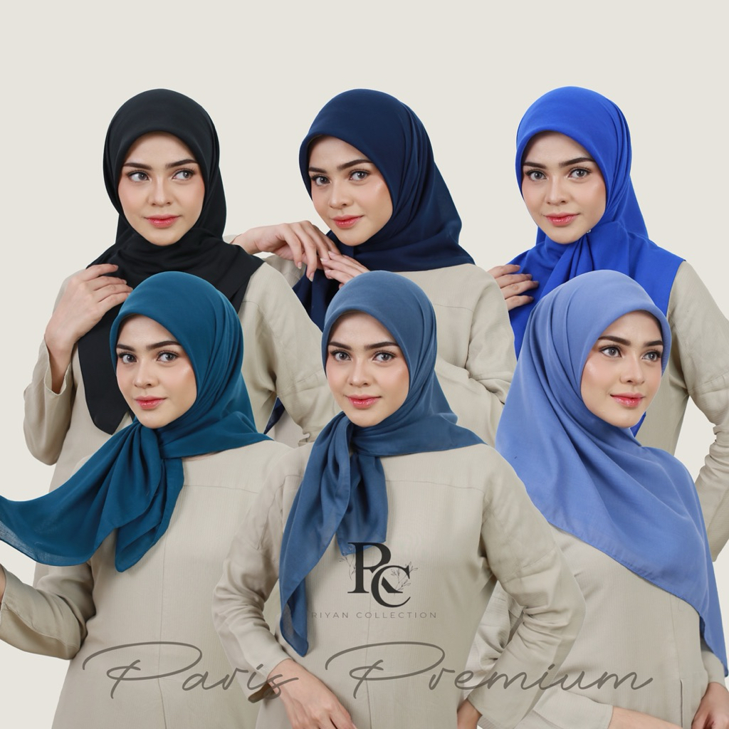HIJAB SEGIEMPAT PARIS PREMIUM BRAND ORIGINAL by ALMAHIRA || RF BASIC