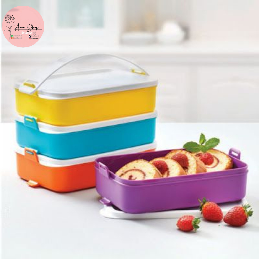 Tupperware Click To Go Rectangular - Tempat penyimpanan Makanan (Rantang Piknik)