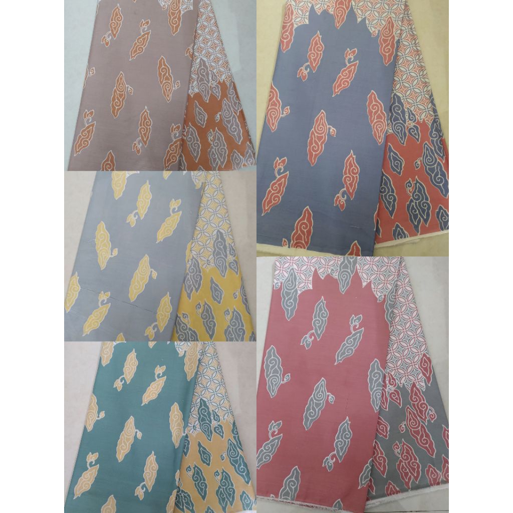 Megamendung Kawung  Kain Batik Pekalongan Teteron Rayon