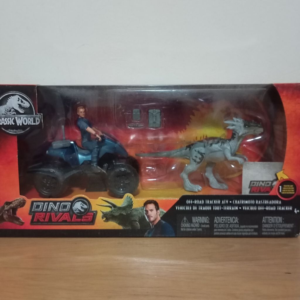 Jurassic World Dino Rivals Blue Off Road Tracker Atv Owen Dracorex Chris Pratt Trex Blue Diecast Car