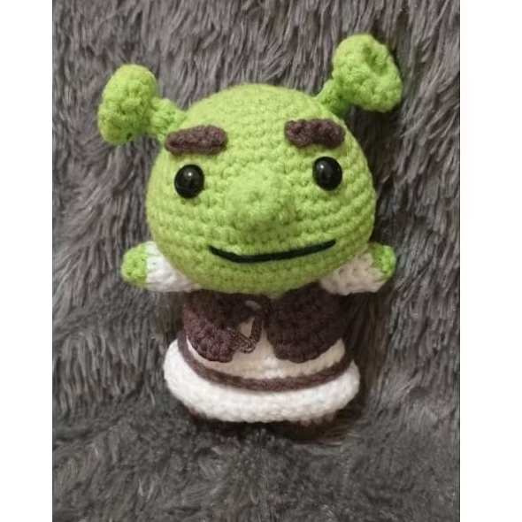 Boneka / gantungan rajutan shrek