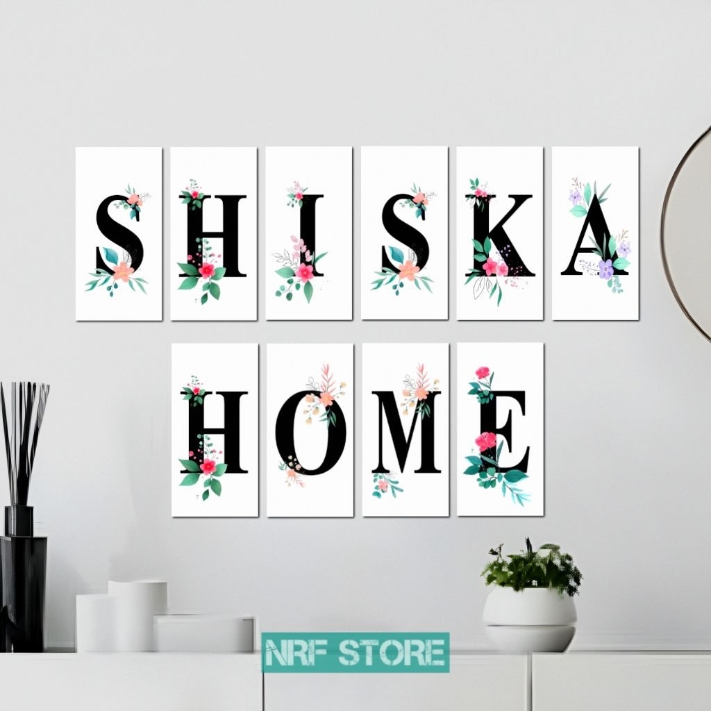 Poster dinding suruf abjad Hiasan kamar cewek aesthetic Wall decor - Pajangan
