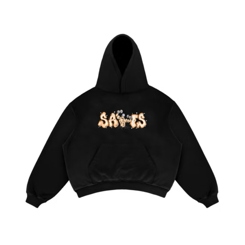 Satisfaction Hoodie Boxy 375GSM HARD Black