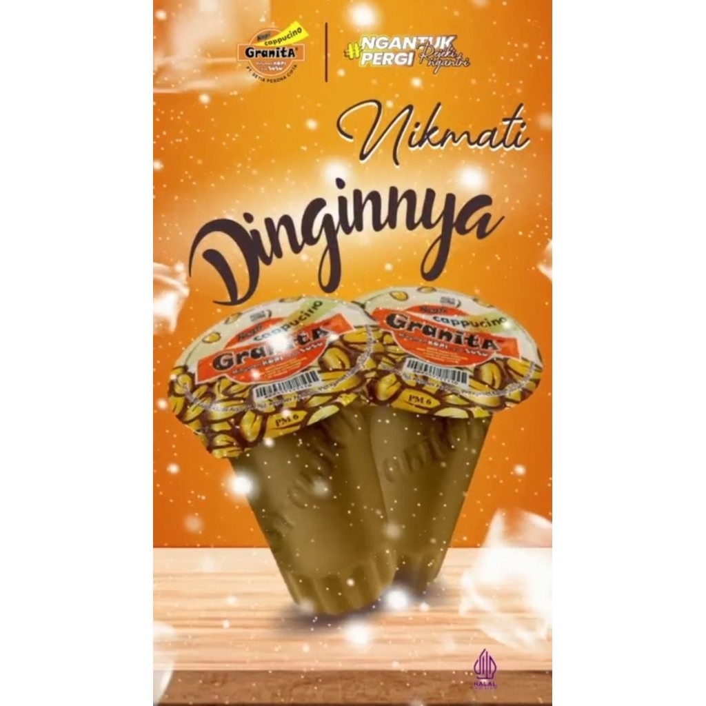 Granita Minuman Kopi Cappucino Cup Rasa Susu 1Dus