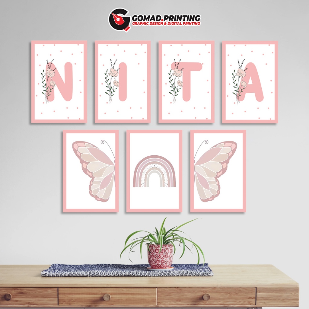 Hiasan Dinding Dekorasi Kamar Huruf Wall Decor Aesthetic Huruf Abjad Alphabet