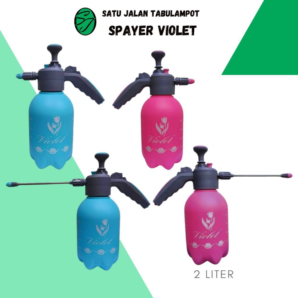 (Siap Kirim Instan) Semprotan Sprayer Pompa Violet Extend Stick 2 Liter Siram Tataman Serba Guna