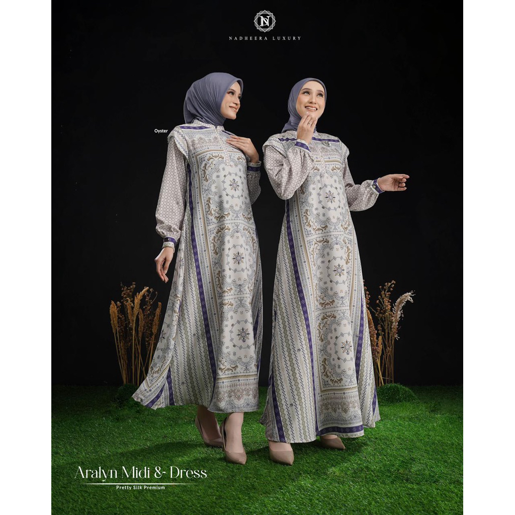 [ COD ] ARALYN DRESS NADHEERA LUXURY MIDI NADHEERA LUXURY GAMIS NADHEERA LUXURY