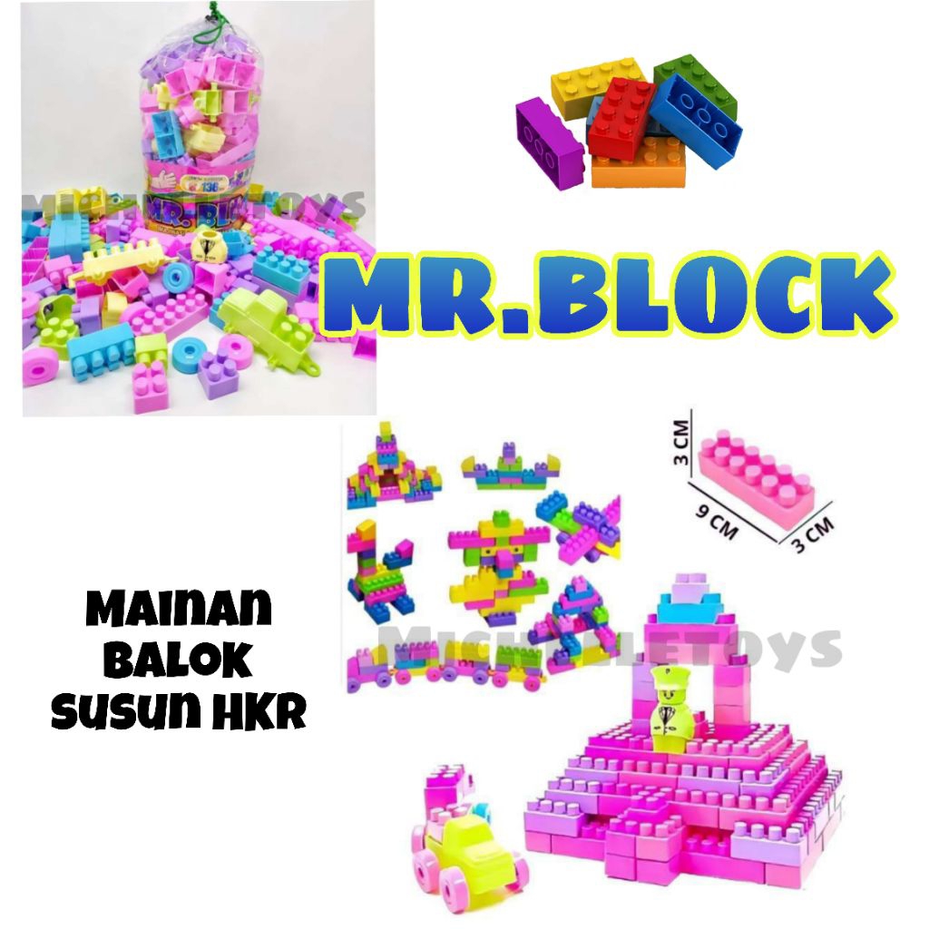 Balok Mr. Blocks Mainan Edukasi Anak Block Balok Susun