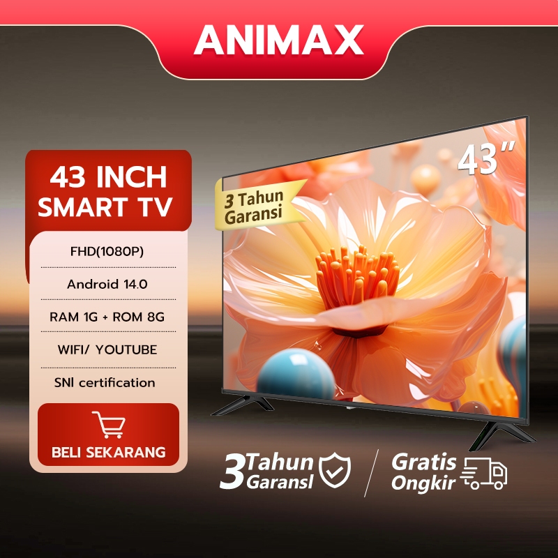 Animax Smart TV 43 inch Led Smart TV Digital 43 inch Smart TV FHD LED Television