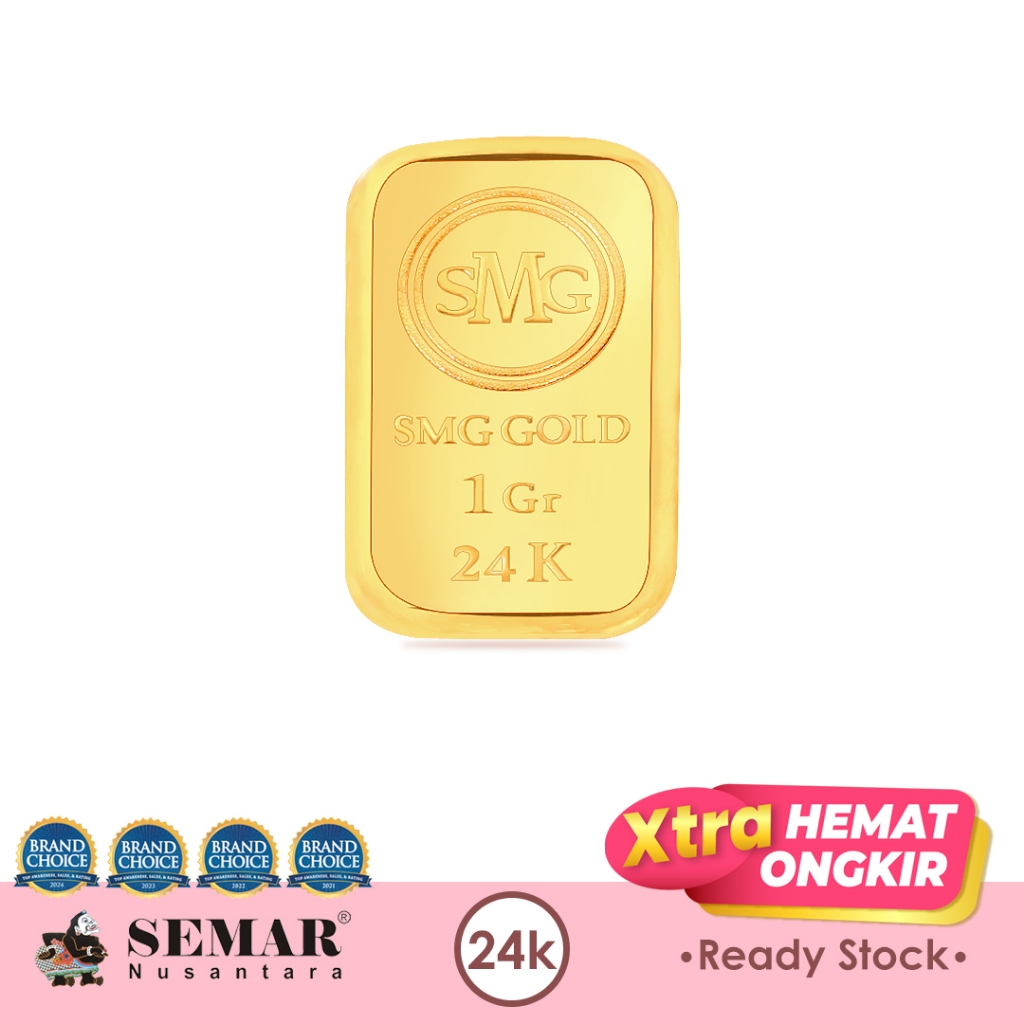 Logam Mulia SMG Gold Press 1gram Emas Batangan Semar Nusantara