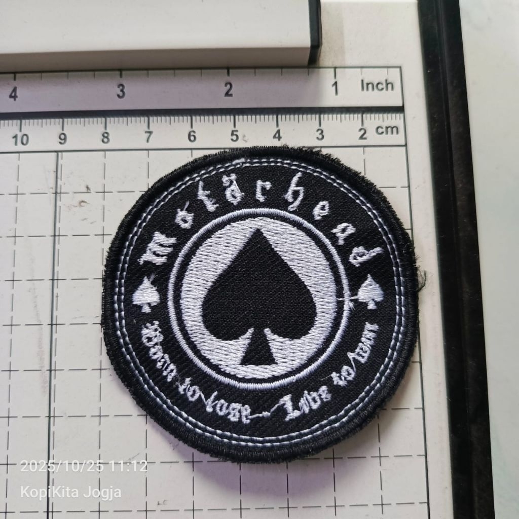 Emblem patch bordir motorhead as bulat