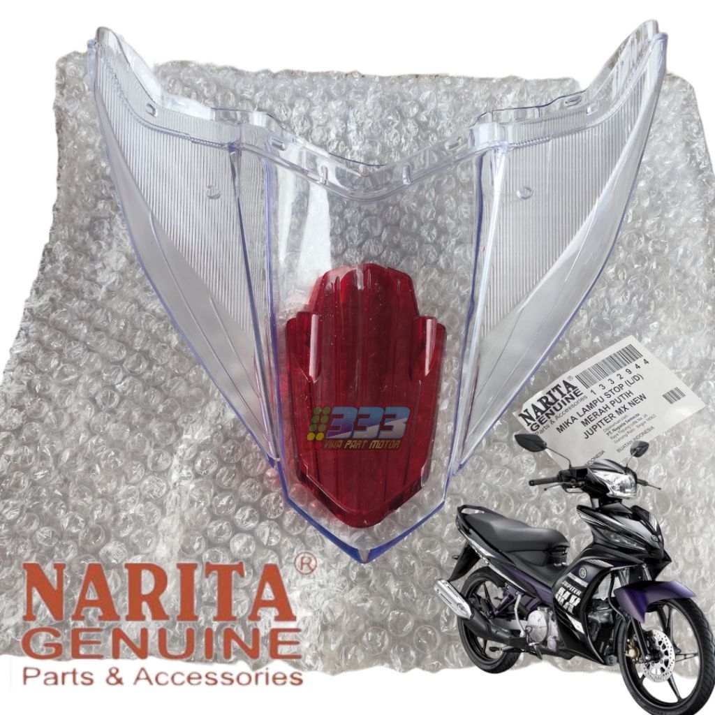 mika kaca lampu stop belakang yamaha jupiter mx new 135cc 50C set merah putih narita