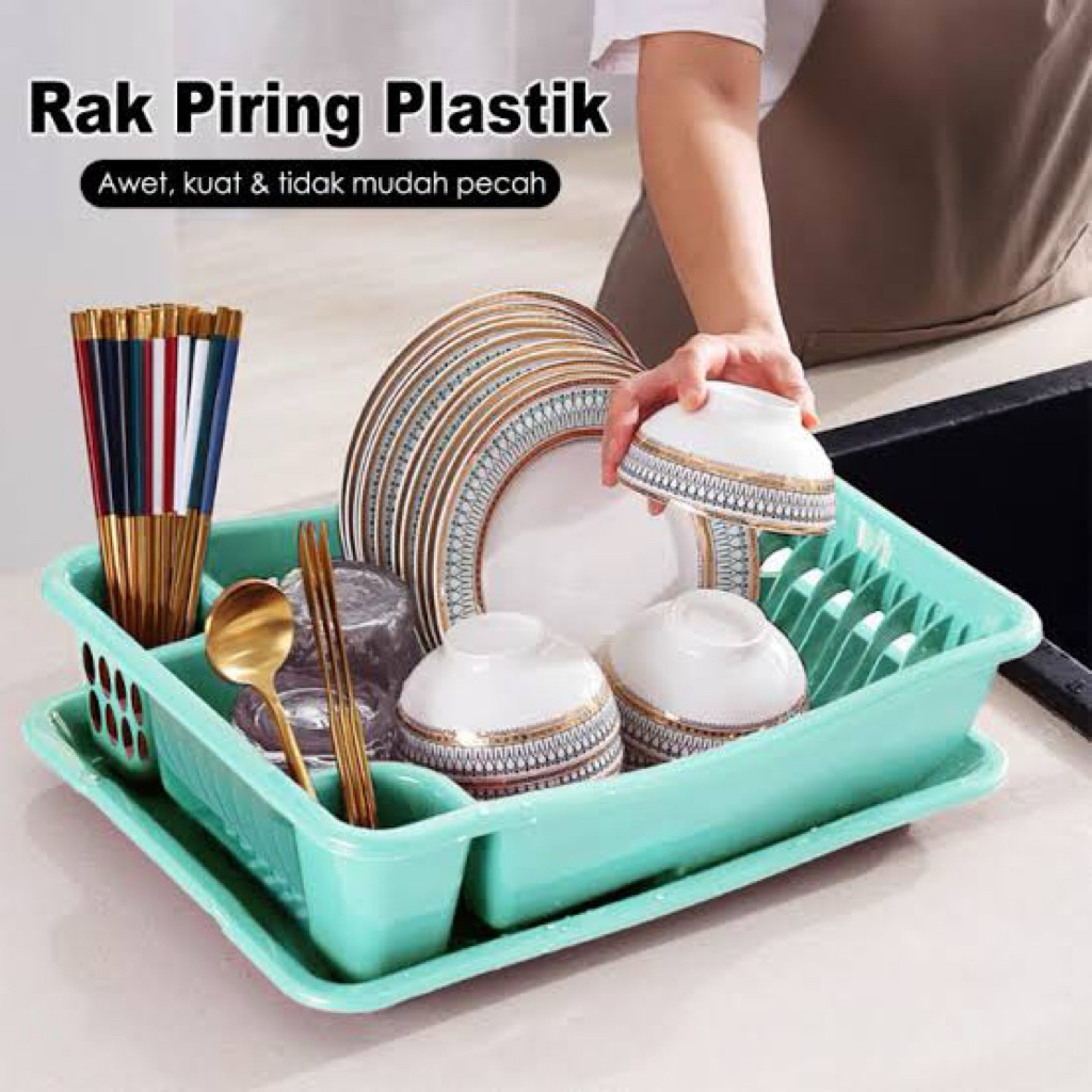 Rak Piring Dan Sendok Plastik / Rak Piring Plastik / Rak Piring Serbaguna / Rak Piring Dapur Baskom 