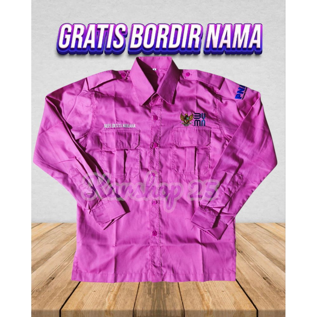 KEMEJA BUMN PNM LENGAN PANJANG TERBARU SERAGAM PNM ATASAN BAJU PNM KEMEJA BUMN PNM SERAGAM BUMN PNM