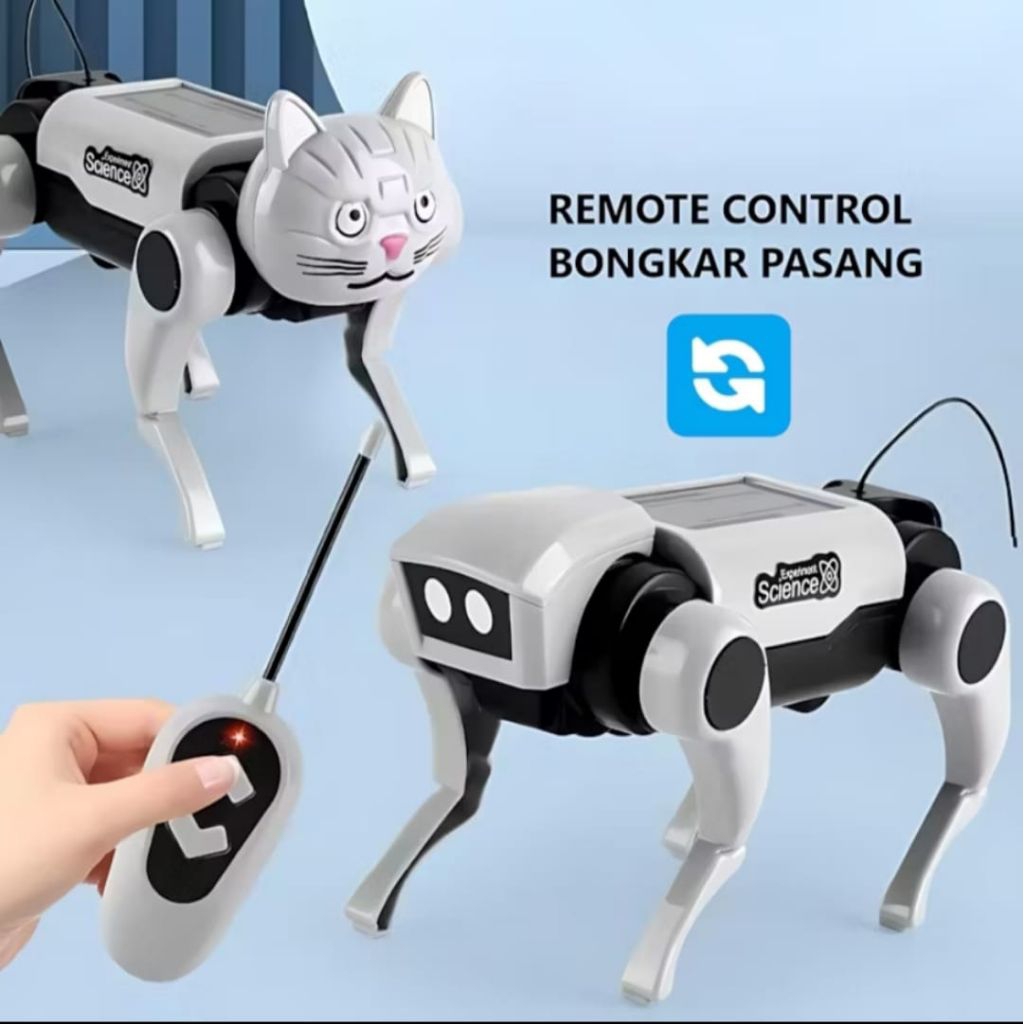 Mainan Anak Edukatif Merakit Robot Anjing Atau Kucing Lucu Murah Remote Control Robot Dog And Cat