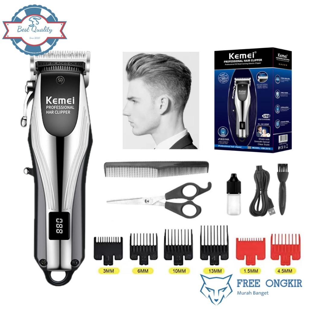 Kemei Hair Clipper Professional KM-2619 Grooming Kit Alat Cukur Rambut Mesin Cukuran Kemei KM 2619
