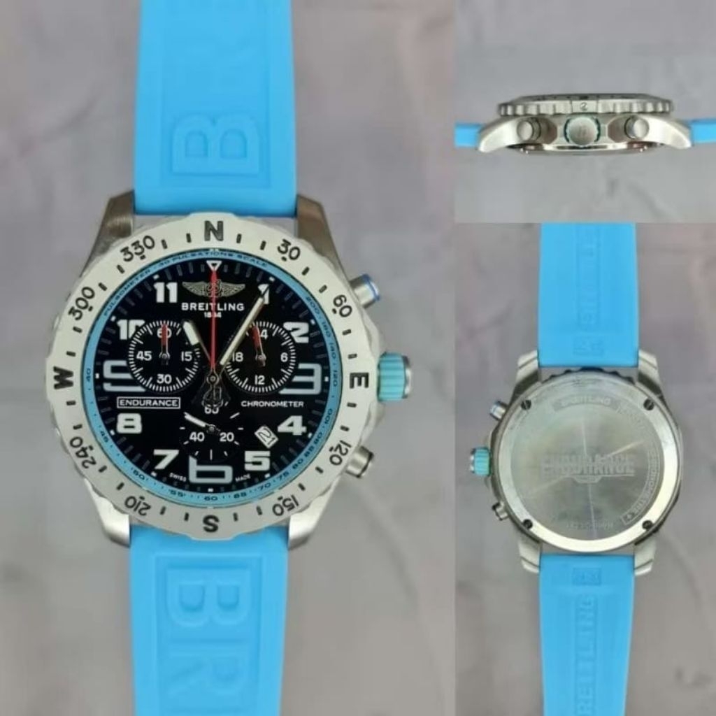 JAM TANGAN PRIA BREITLING  KARET CRONOGRAPH