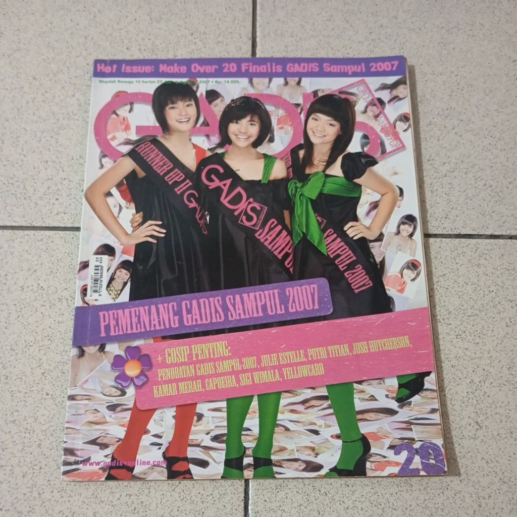 Majalah GADIS No. 29/2007.  PEMENANG GADIS SAMPUL 2007