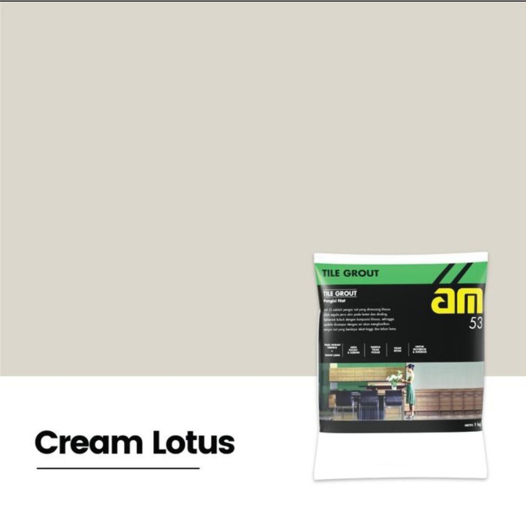 AM 53 Pengisian Nat Keramik Anti Air @,Cream Lotus