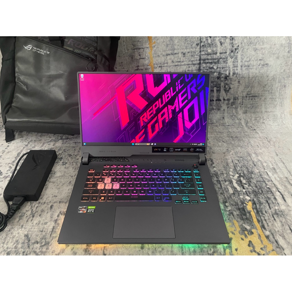 Asus RoG Strix Ryzen 7 6800H RTX 3060 6Gb GDDR6 140W 192bit 16/1Tb 2.5K 165Hz Mulus Siap Pakai