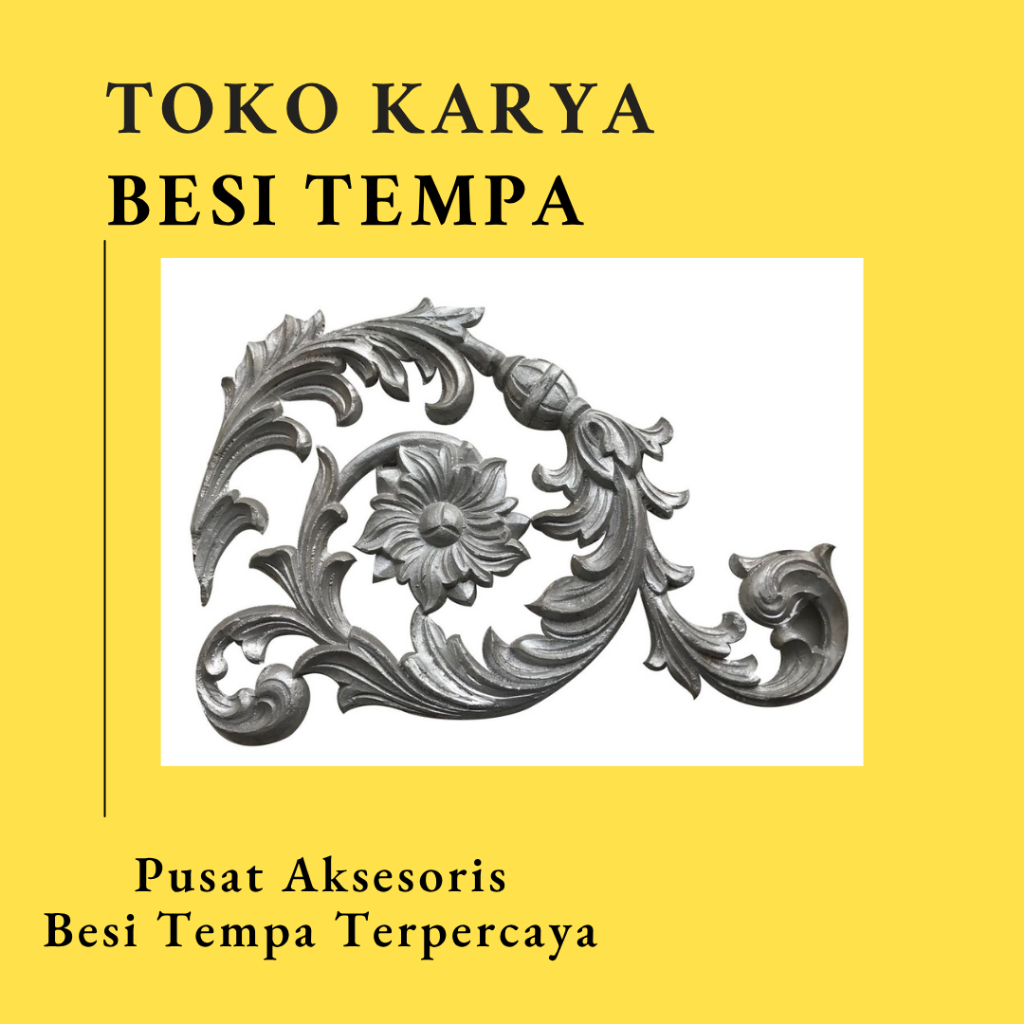 Ornamen Pagar Besi D-1097 / Ornamen Besi Tempa / Ornamen Pagar Besi dan Tralis / Aksesoris Besi Temp