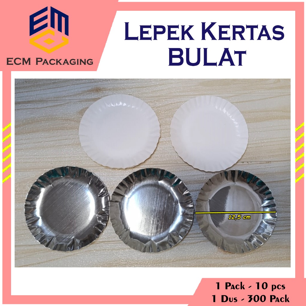 LEPEK / PIRING KERTAS BULAT 10PCS | PIRING KUE | PIRING KERTAS SNACK