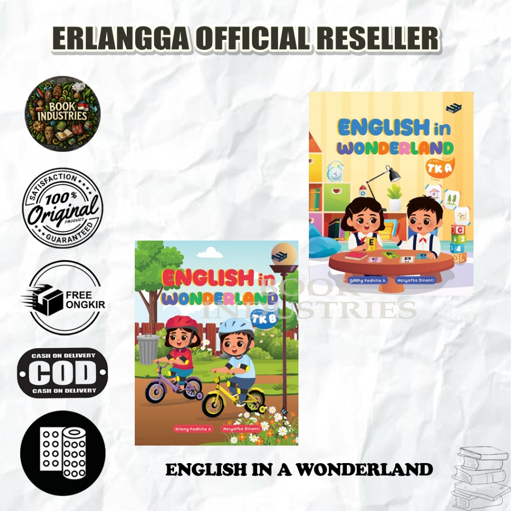 BEST SELLER ENGLISH IN A WONDERLAND UNTUK TK A & TK B - ERLANGGA FOR KIDS