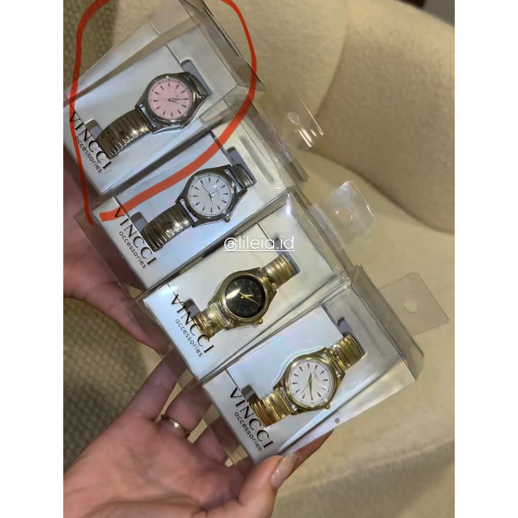 jam tangan vincci wanita pink silver vincci / vnc / vinci