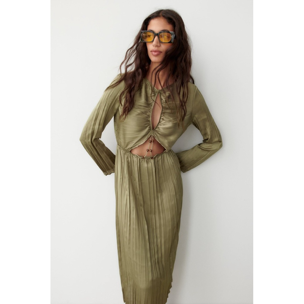 preloved zara satin dress