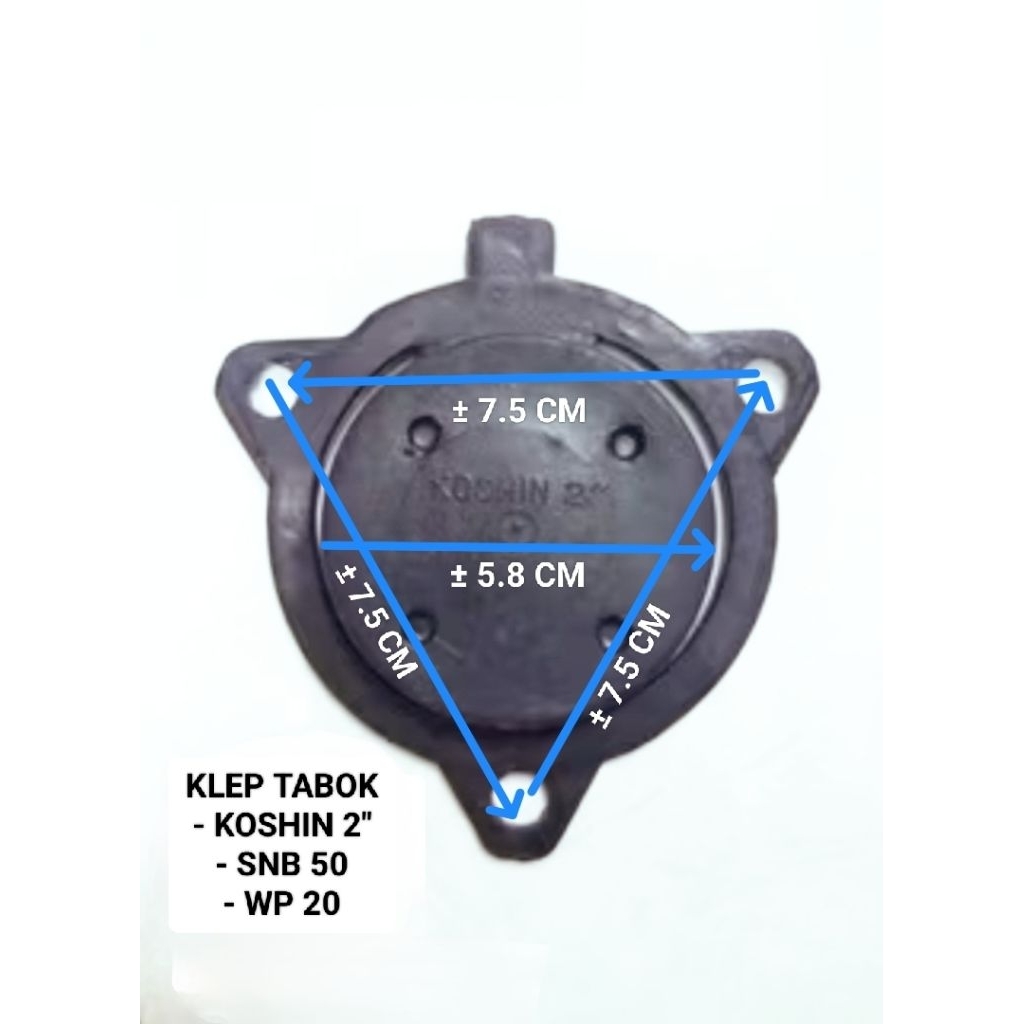 Klep tabok pompa air KOSHIN 2 inch ALKON klep tabok KOSHIN WP20 mesin SNB50