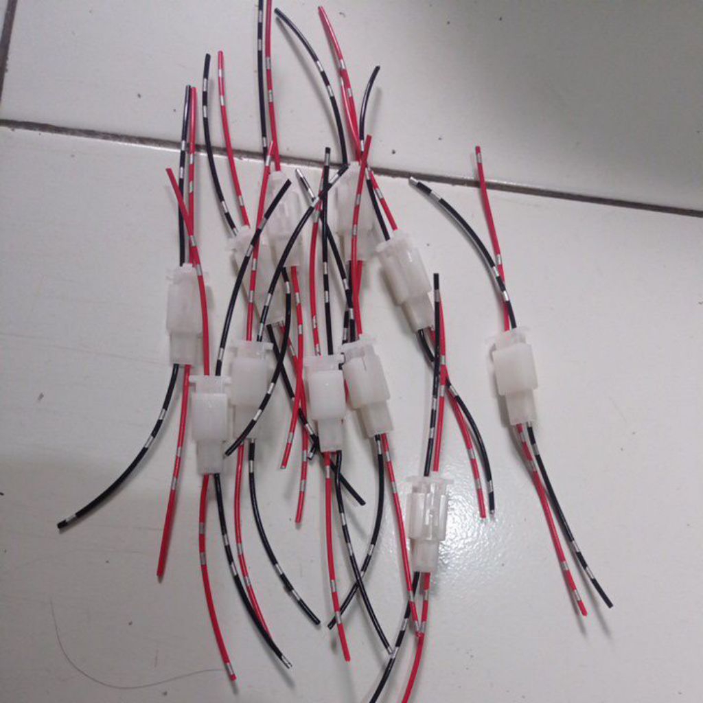 SOKET KABEL 2 PIN SOKET 2 PIN SET KABEL 11 CM