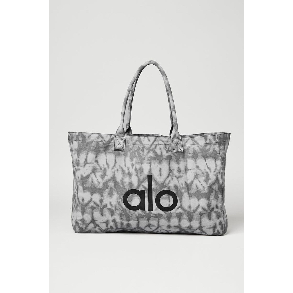 [NEW] Sale Original 100% Alo Yoga Shopper Tote Bag Tie Dye Grey | Alo Original | Authentic 100%