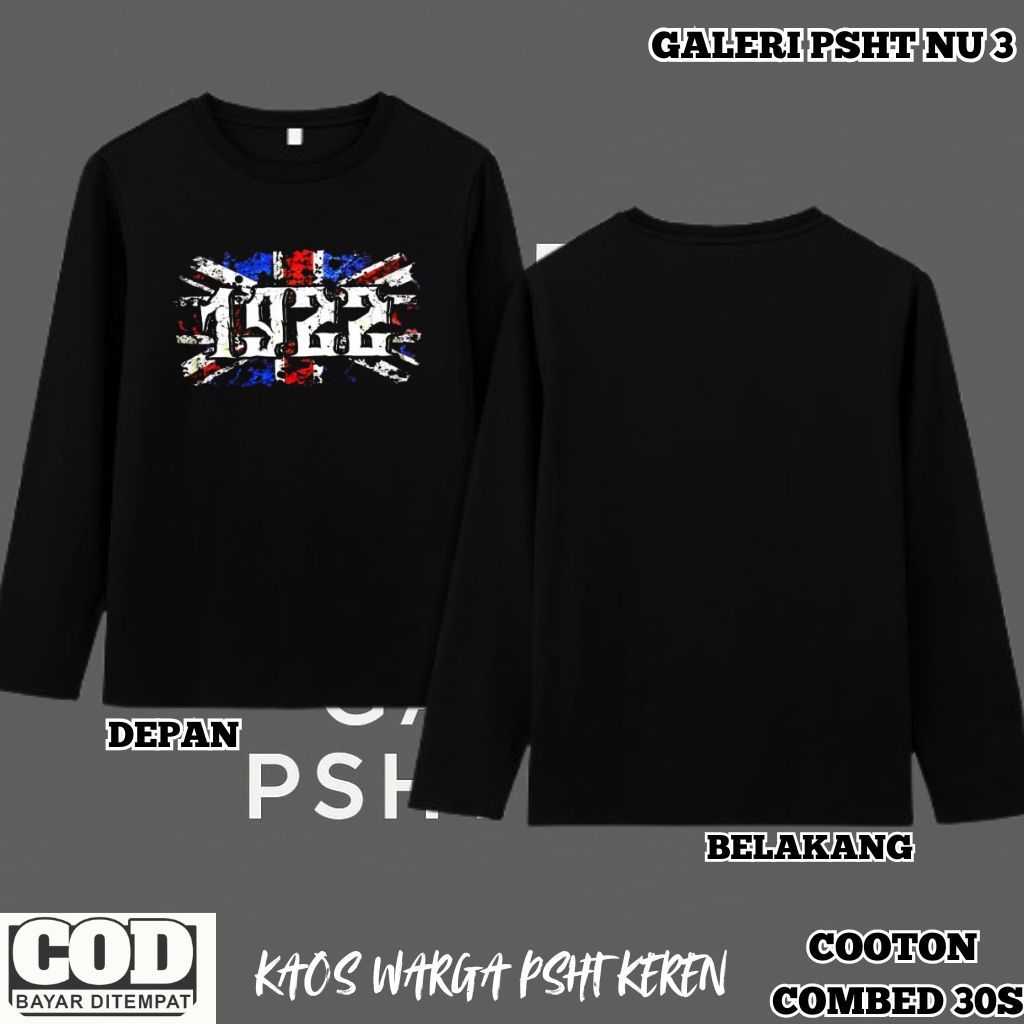 Kaos Warga Psht- Kaos Motif 1922 Simpel - Kaos Lengan Panjang