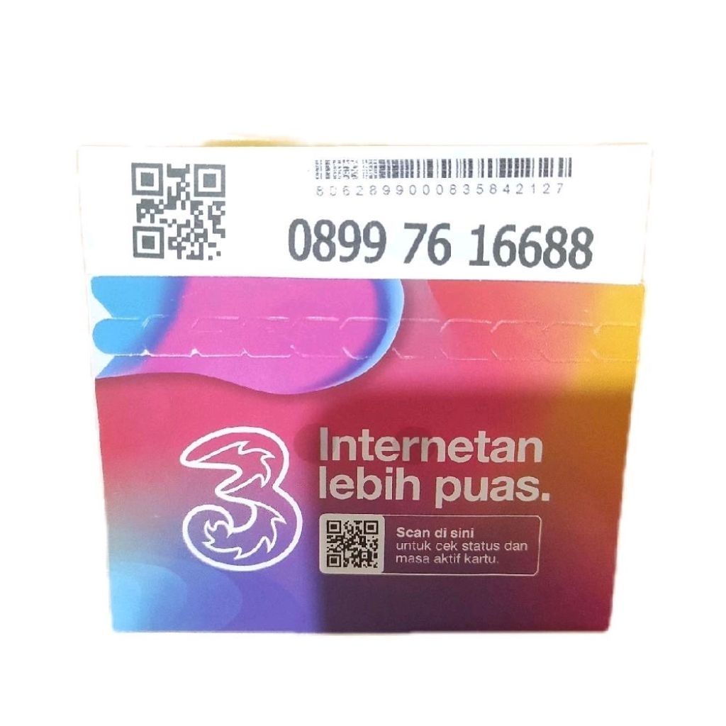 0899-76-16688 Kartu Perdana Indosat TRI Three 3 Nomor Cantik Rapi Hoki ilufa 168