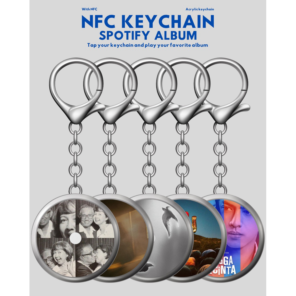 Keychain Acrylic Mini CD - NFC Keychain Spotify Album - Keychain Custom - Merchandise