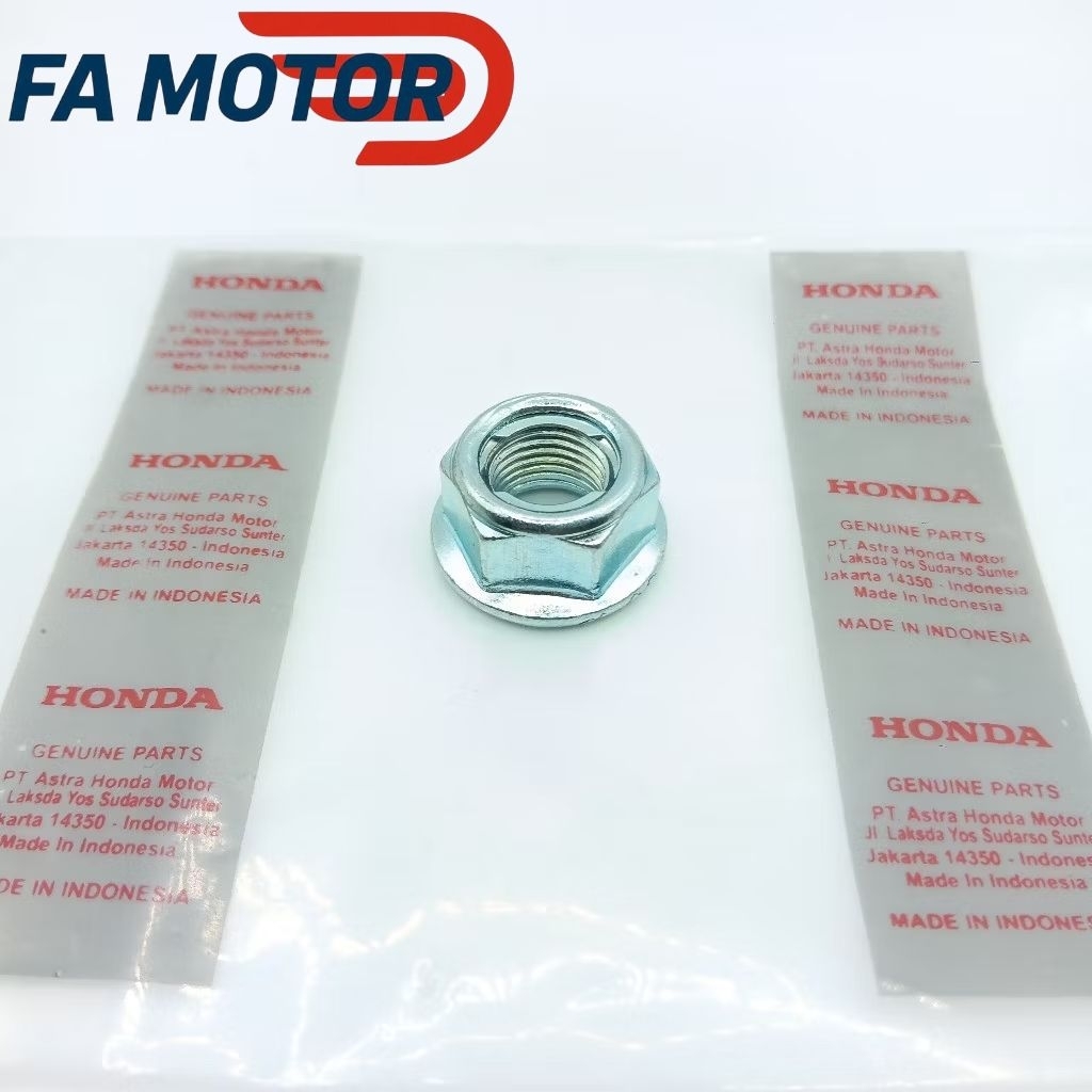 Mur Lock AS Roda Depan HONDA Mur Roda M12 Kunci 19 Mur Topi M12 Original FA Motor