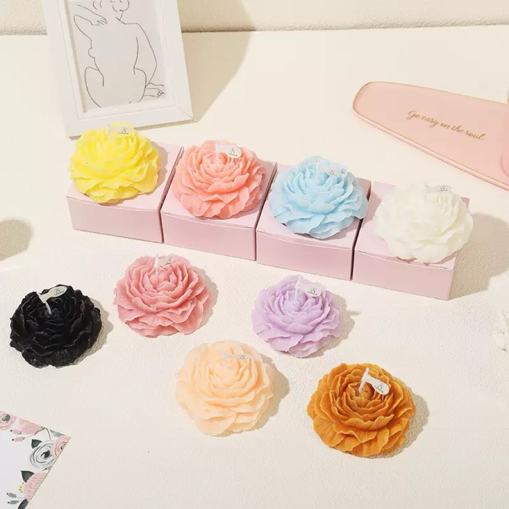 Lilin Aromaterapi Bunga / Rose Scented Candle / Lilin Aroma Souvenir lilin Bunga