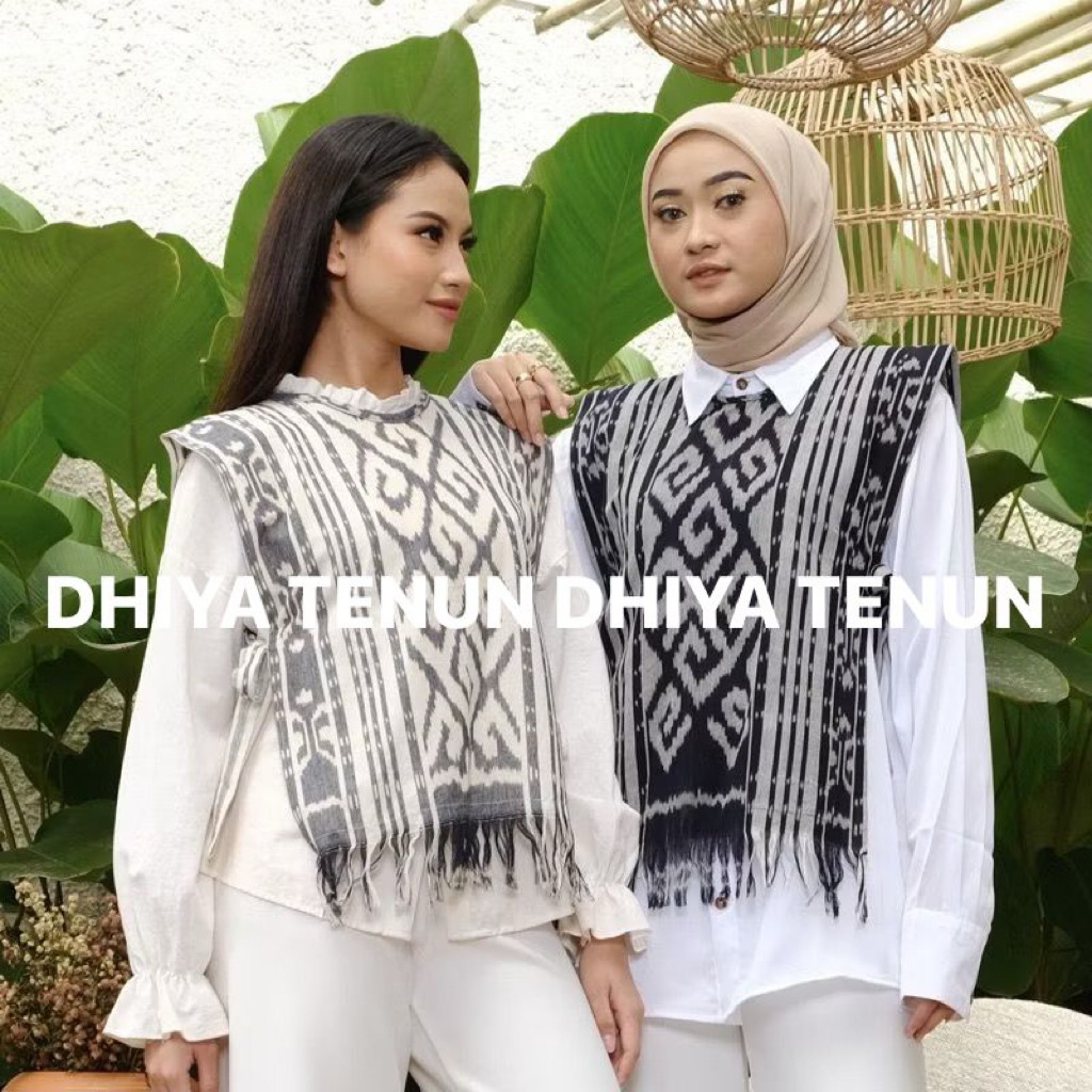 Tora Vest Model Fasion rompi wanita pria unisex Baju tenun Rompi tenun